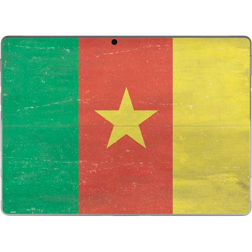 Cameroon Flag Distressed Surface Pro 8 Skin